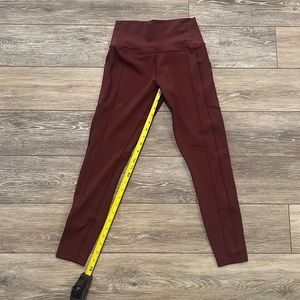 Curvesncombatboots maroon leggings